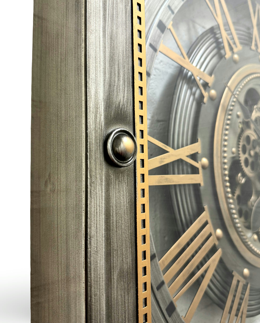 Victory Rexford Industrial Square Metal Moving Gears Wall Clock 80cm CCM-1833 4