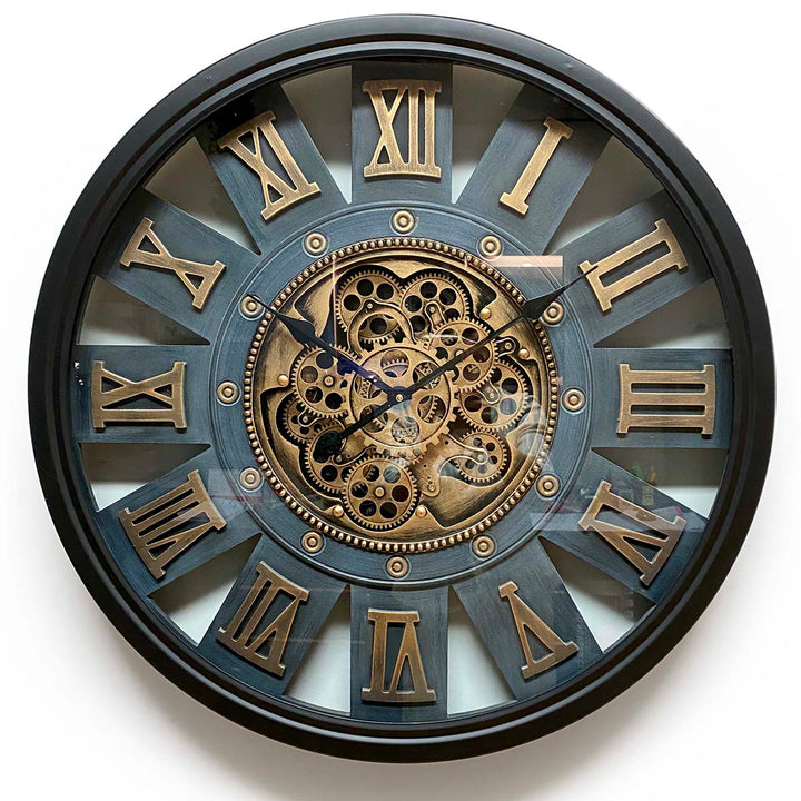 Victory Themis Metal Moving Gears Wall Clock 72cm CCM-1722 1
