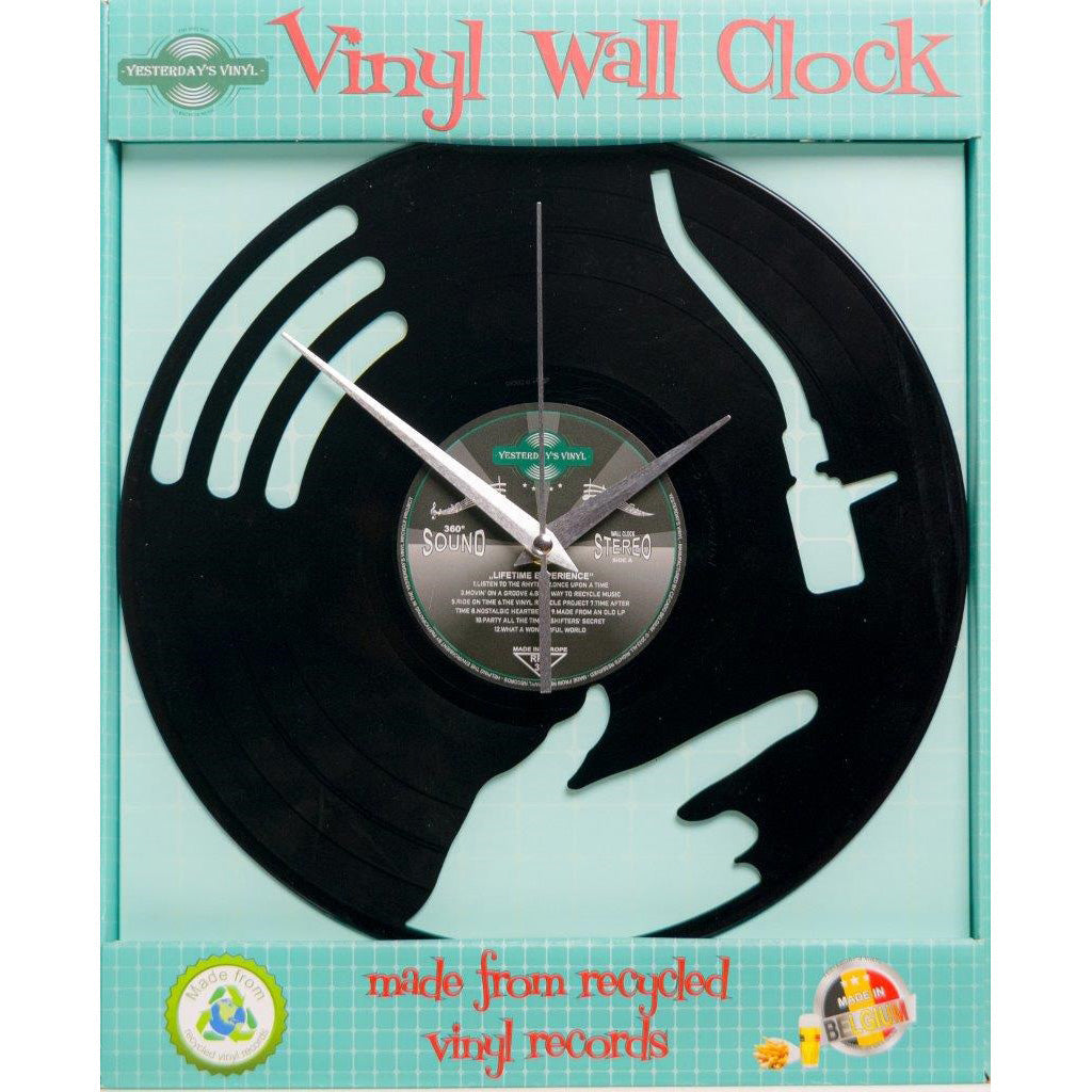Buy Yesterday's Vinyl Disk Jockey Wall Clock 30cm Online – Oh Clocks