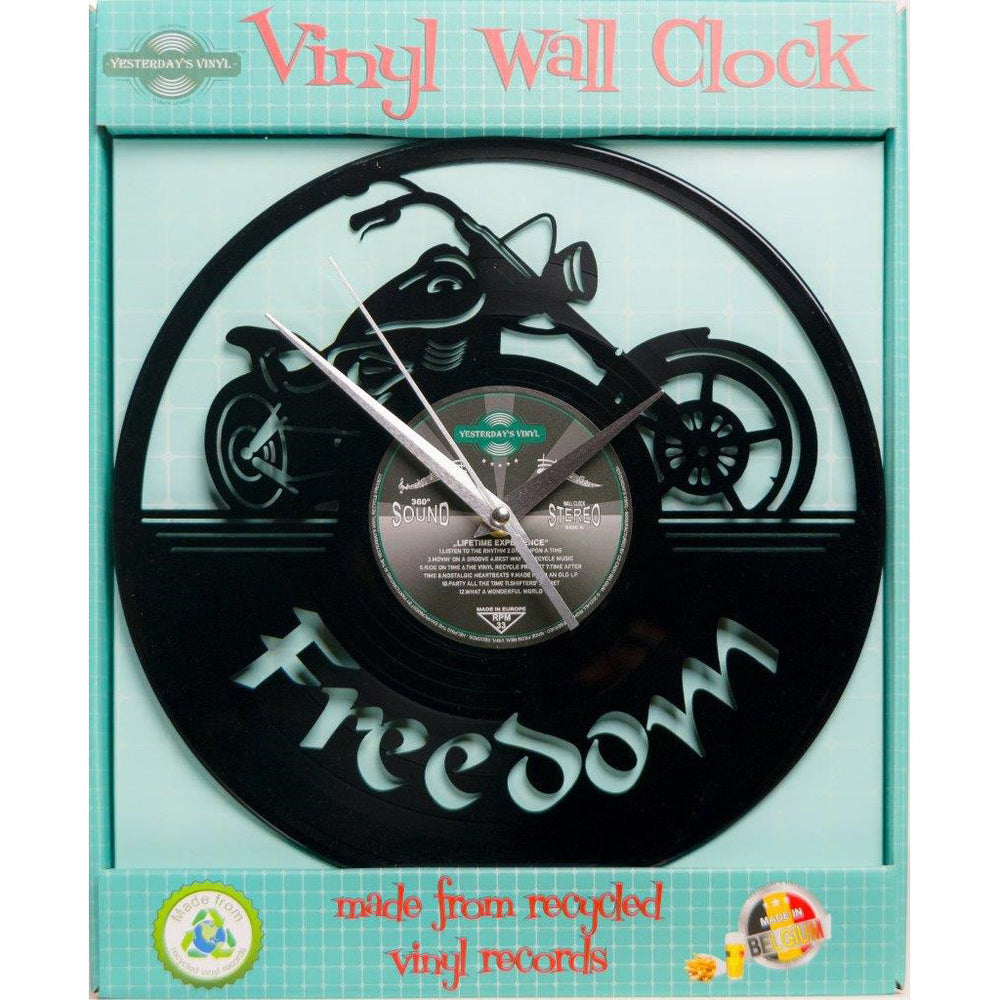 Yesterdays Vinyl Freedom Motor Wall Clock 30cm 3315038 2