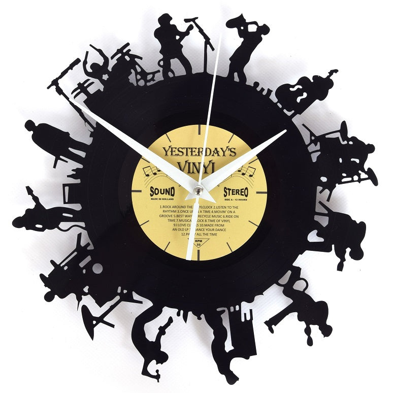 Yesterdays Vinyl Music Band Wall Clock 30cm 3315002 1