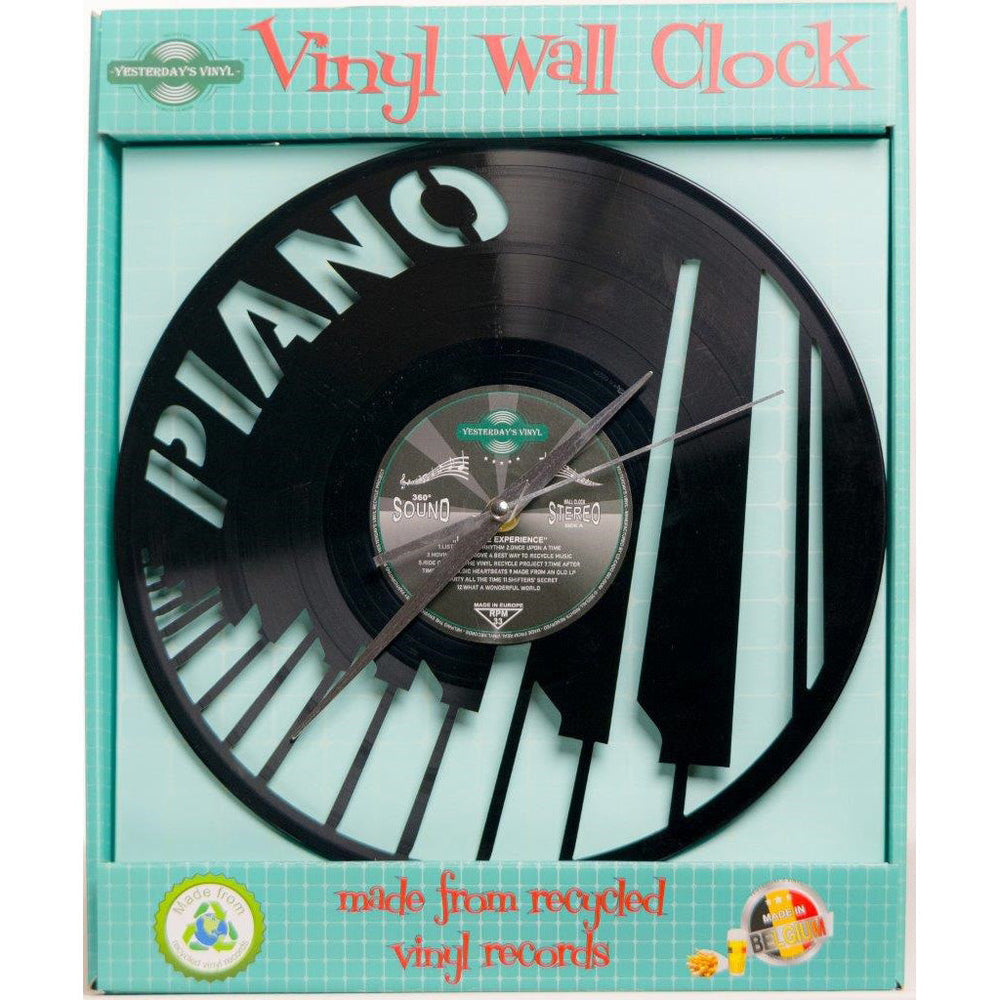 Yesterdays Vinyl Piano Wall Clock 30cm 3315007 2