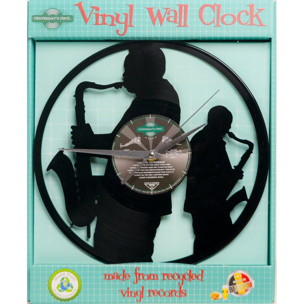 Yesterdays Vinyl Sax Wall Clock 30cm 3315009 2