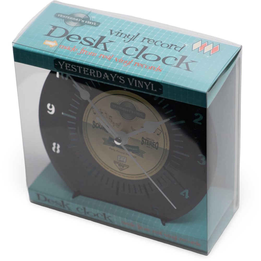 Yesterdays Vinyl Yellow Desk Clock 18cm 3385001 2