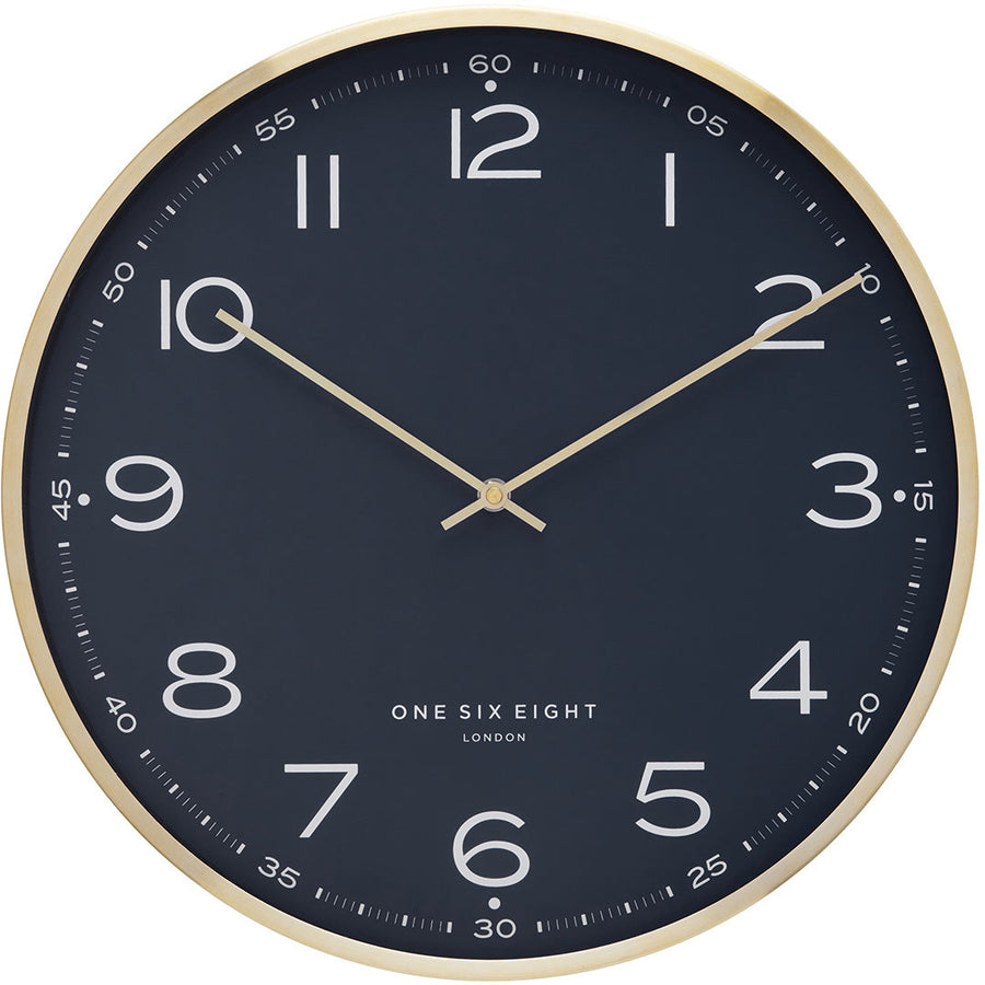 one six eight london austin metal wall clock petrol blue 40cm 23195 1