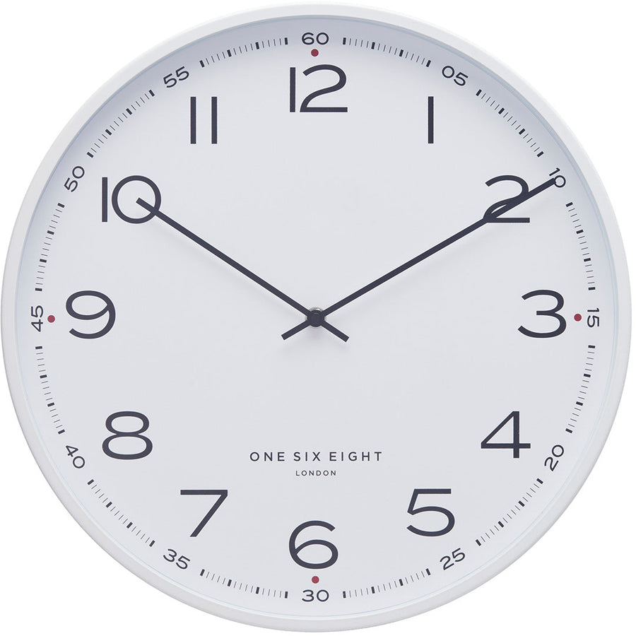 one six eight london austin metal wall clock white 40cm 23194 1