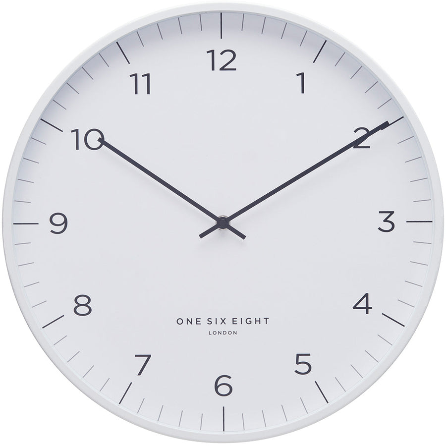 one six eight london henry metal wall clock white 40cm 23196 1
