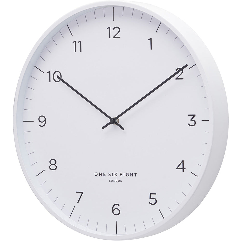 one six eight london henry metal wall clock white 40cm 23196 2