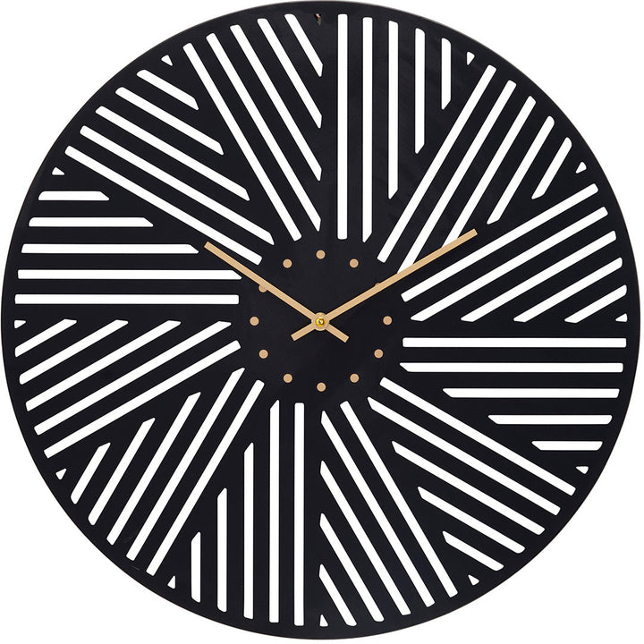 one six eight london jacob laser cut metal wall clock black 50cm 23184 1
