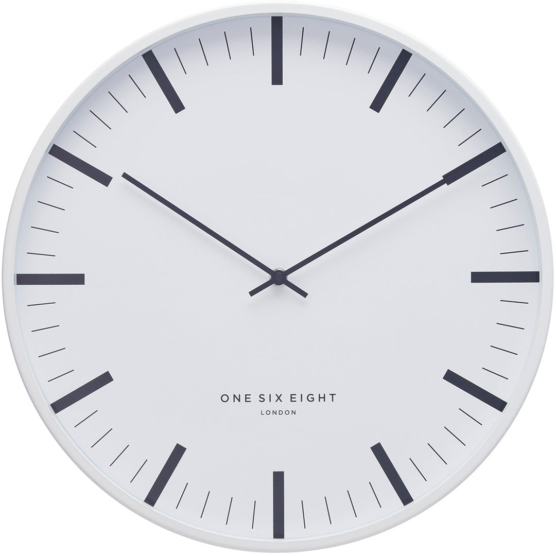 one six eight london jaz metal wall clock white 40cm 23198 1