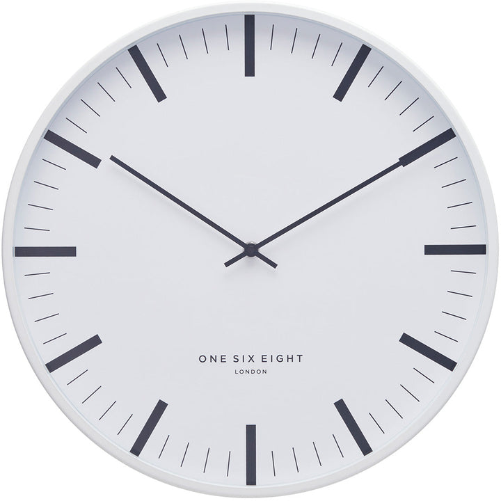 one six eight london jaz metal wall clock white 40cm 23198 1