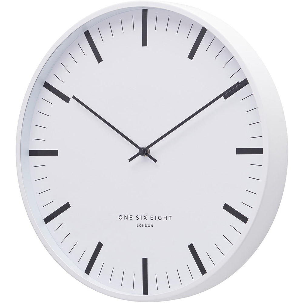 one six eight london jaz metal wall clock white 40cm 23198 2
