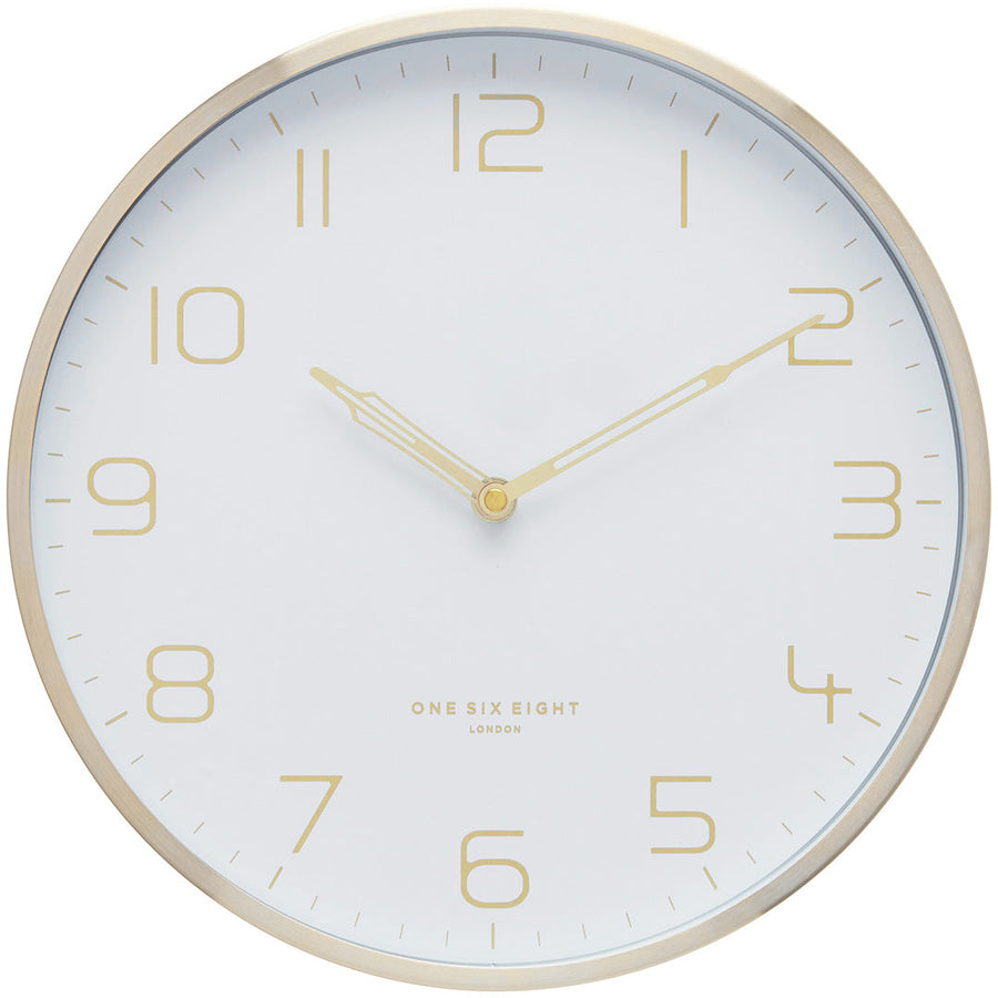 one six eight london lily metal wall clock white 30cm 23175 1