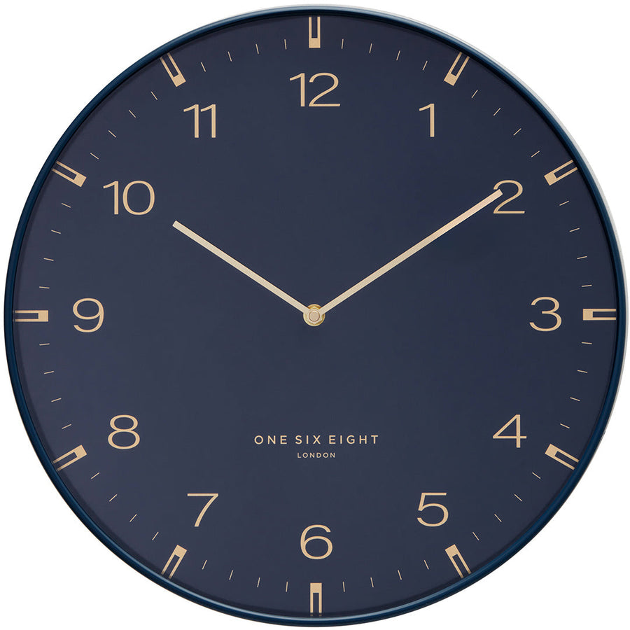 one six eight london sienna wall clock ocean blue 30cm 23180 1