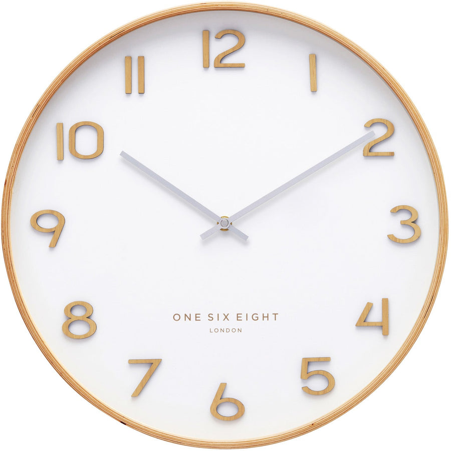 one six eight london wallace wooden wall clock white 41cm 23192 1