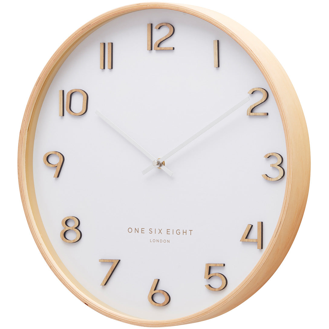 one six eight london wallace wooden wall clock white 41cm 23192 2 #size_41cm