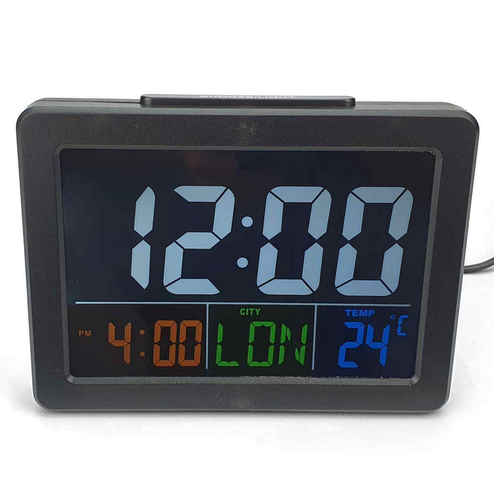 Checkmate Addyson Rainbow LED Alarm Clock Black 14cm VGW 2000B 3