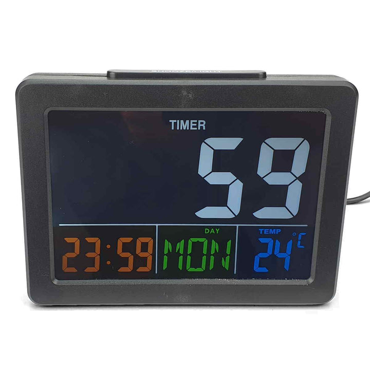 Checkmate Addyson Rainbow LED Alarm Clock Black 14cm VGW 2000B 4