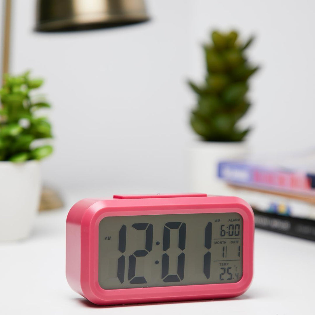 Checkmate Chapman Multifunction Digital Alarm Clock Pink 14cm VGW-1065Pink Lifestyle1