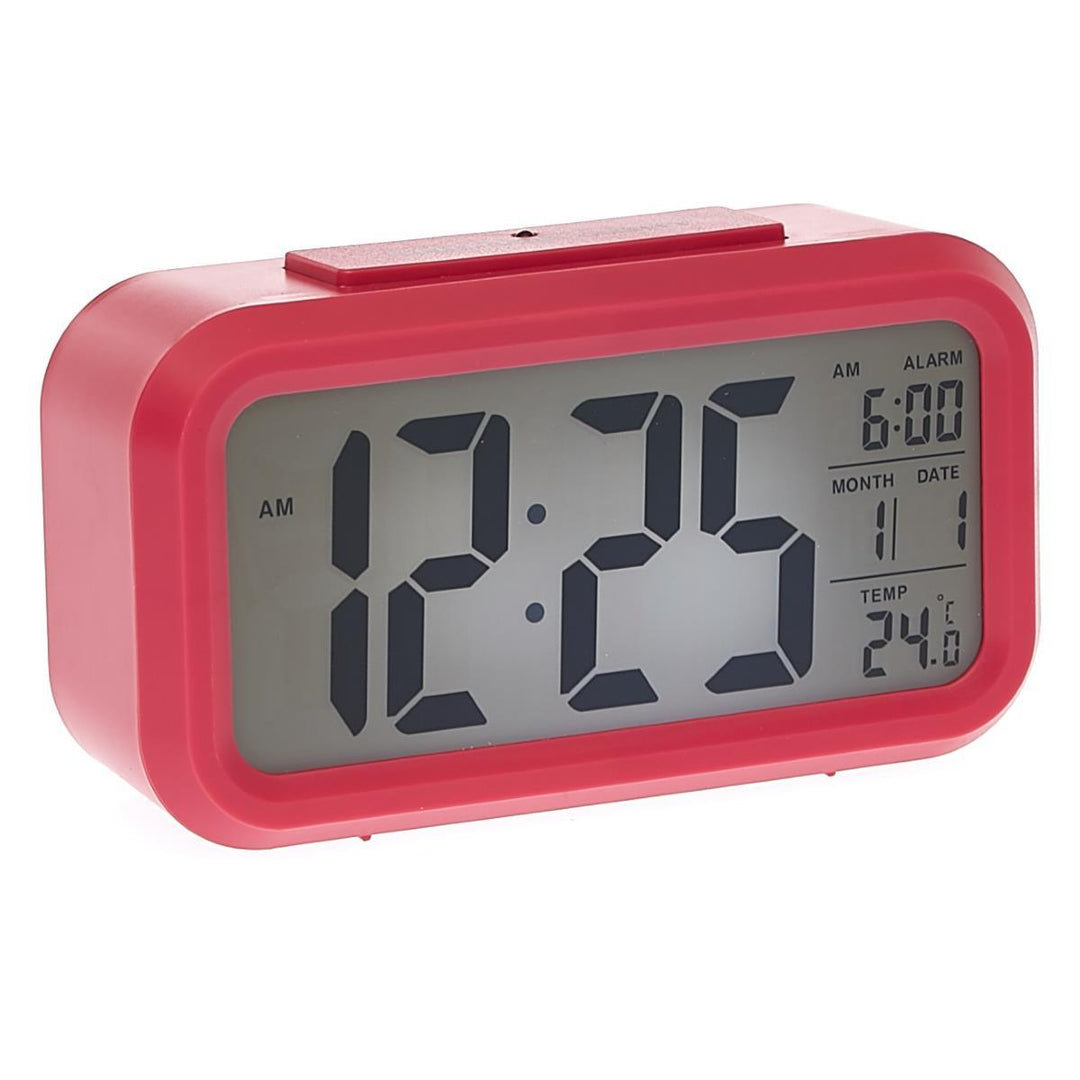 Checkmate Chapman Multifunction Digital Alarm Clock Pink 14cm VGW-1065Pink Backlight
