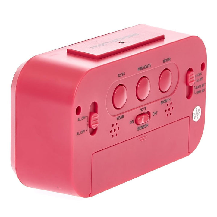 Checkmate Chapman Multifunction Digital Alarm Clock Pink 14cm VGW-1065Pink Backlight3