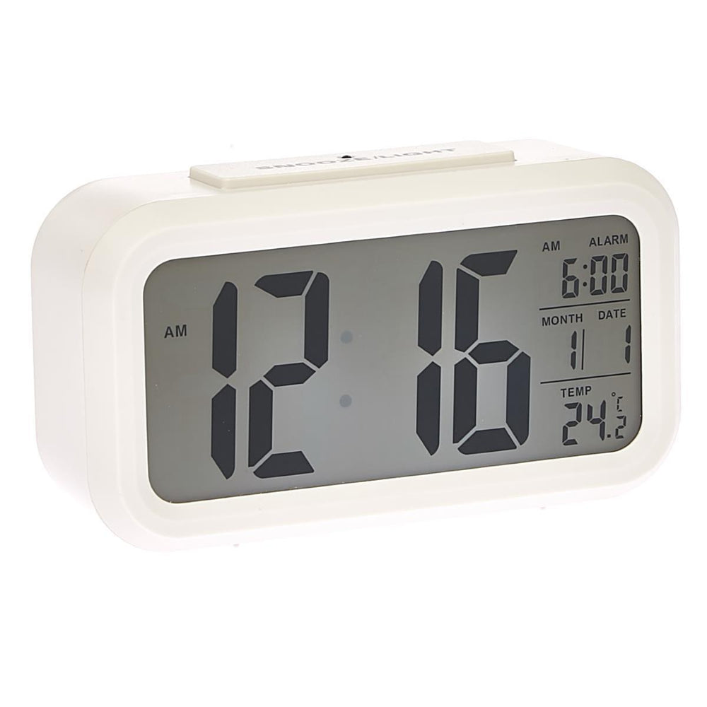 Checkmate Chapman Multifunction Digital Alarm Clock White 14cm VGW-1065White Angle