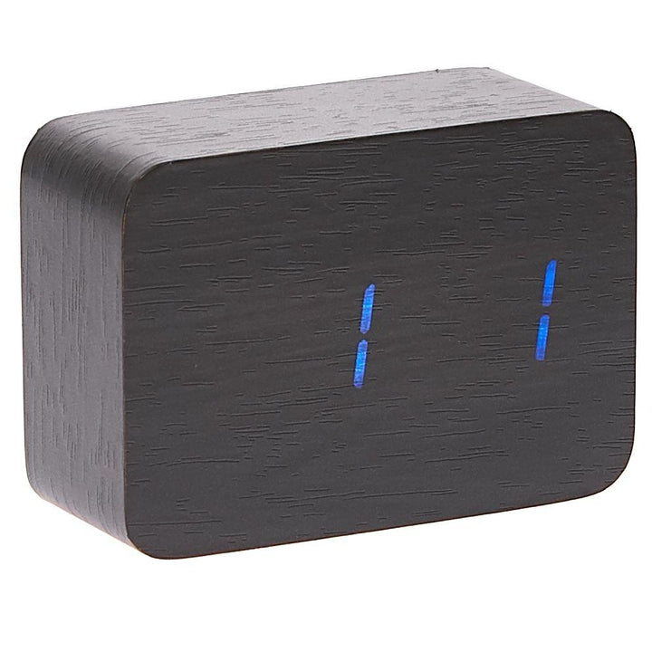 Checkmate LED Wood Cuboid Desk Clock Blue 10cm VGY 818B 12