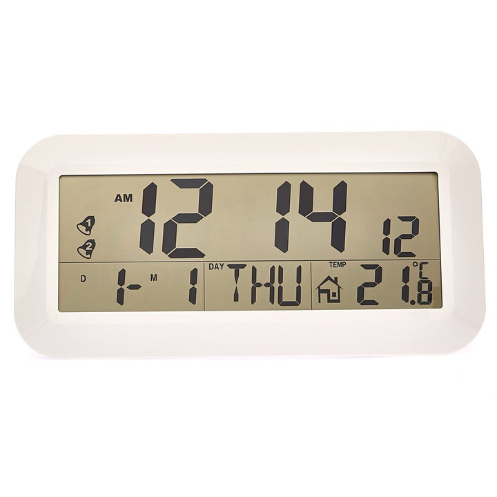Checkmate Vision Jumbo LCD Calendar Temp Wall and Desk Clock 42cm Front