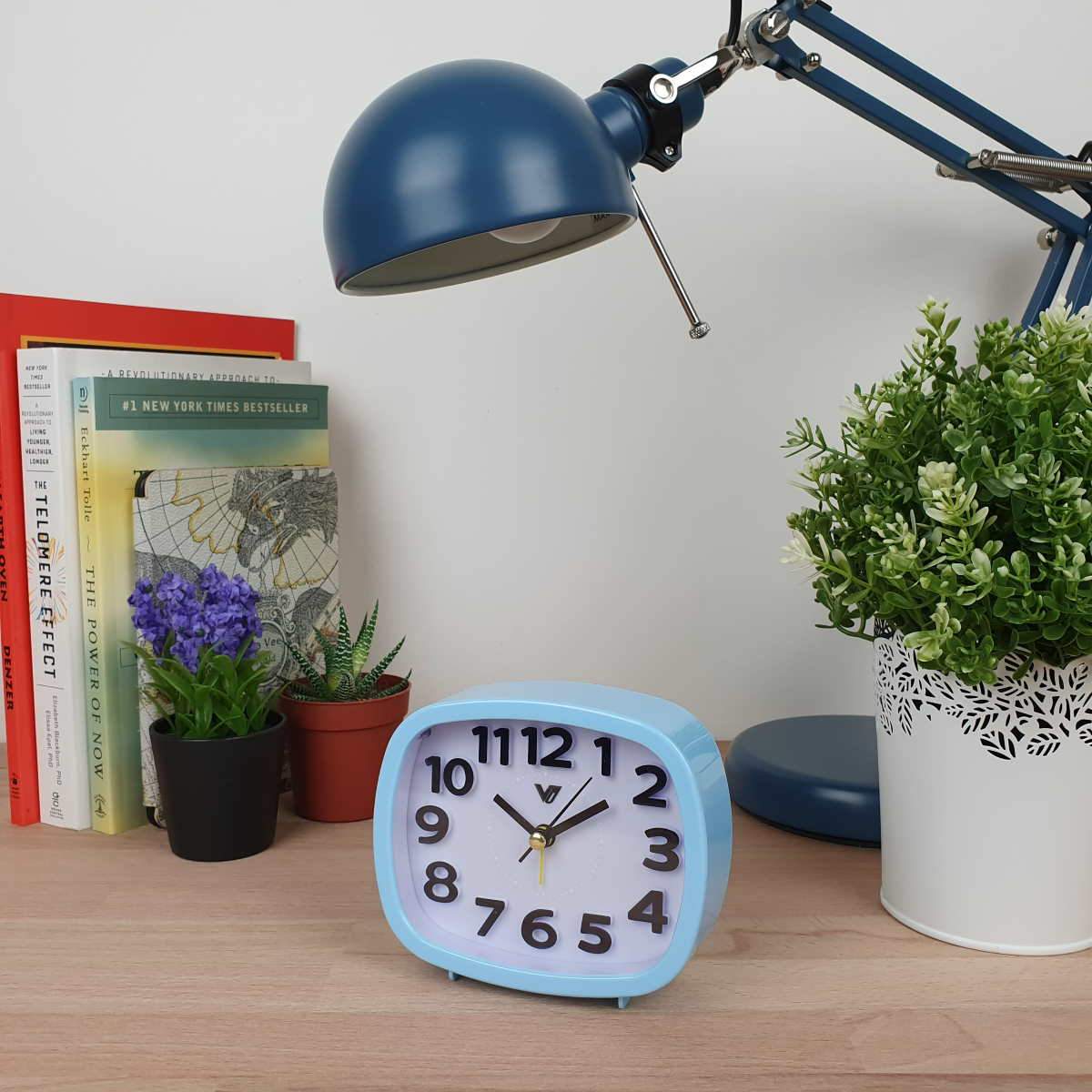 Victory Abigail 3D Number Alarm Clock Blue 12cm TTD 6199 BLU 2