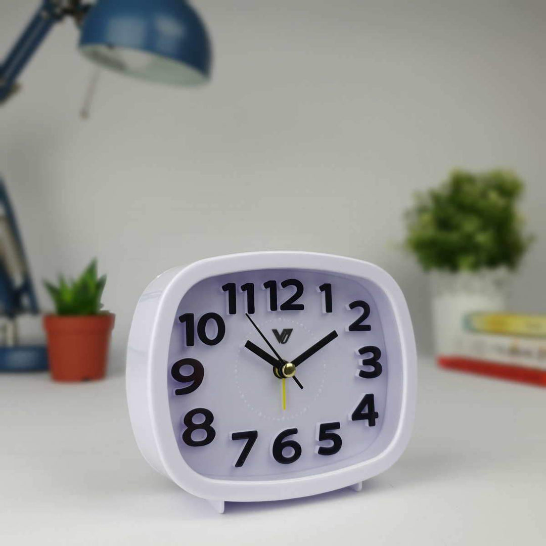 Victory Abigail 3D Number Alarm Clock White 12cm TTD 6199 WHI 4