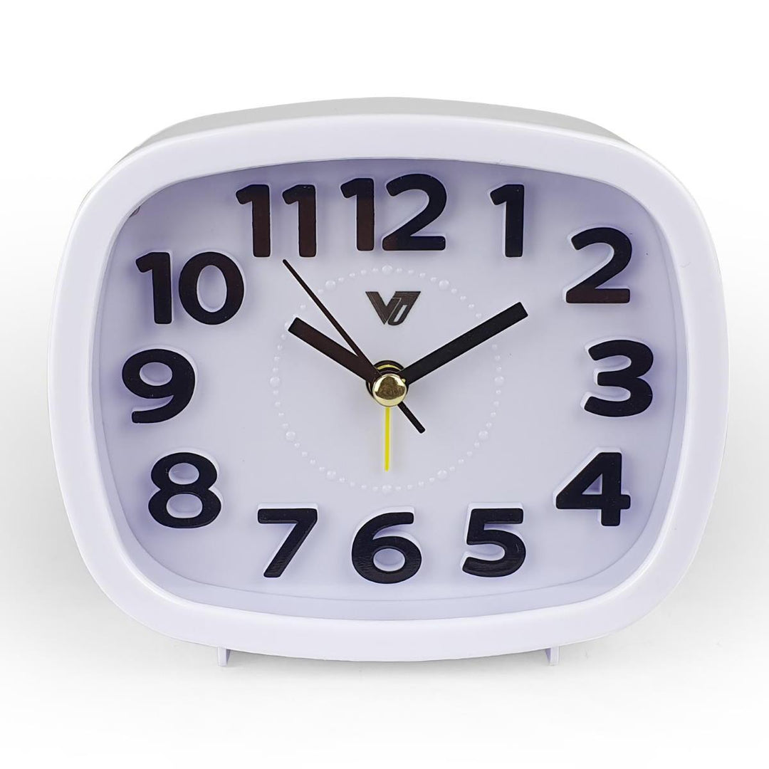Victory Abigail 3D Number Alarm Clock White 12cm TTD 6199 WHI 3