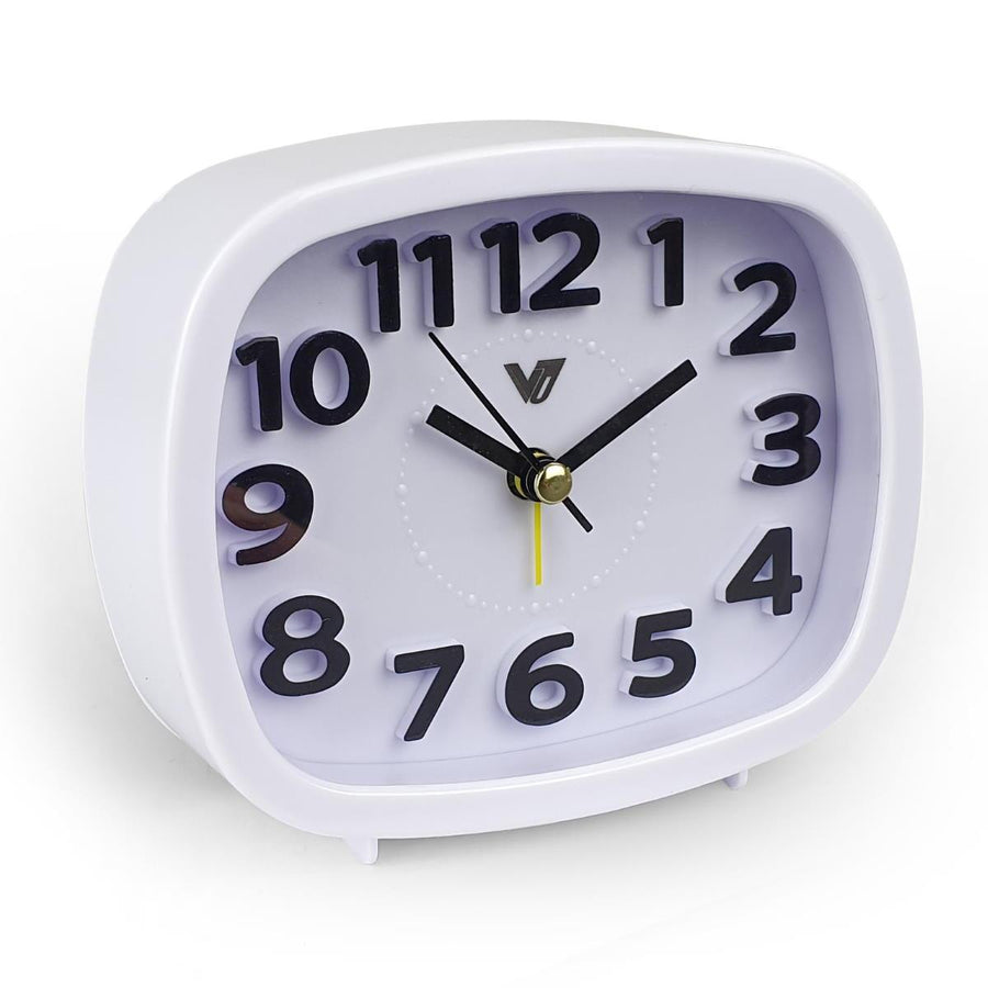 Victory Abigail 3D Number Alarm Clock White 12cm TTD 6199 WHI 5