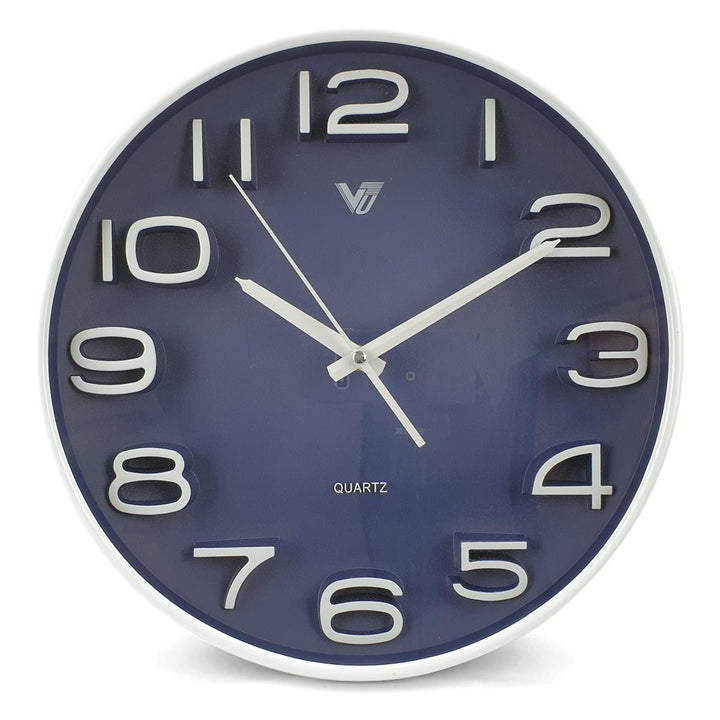 Victory Adelyn 3D Number Wall Clock Blue 33cm CWH 6711 BLU 6