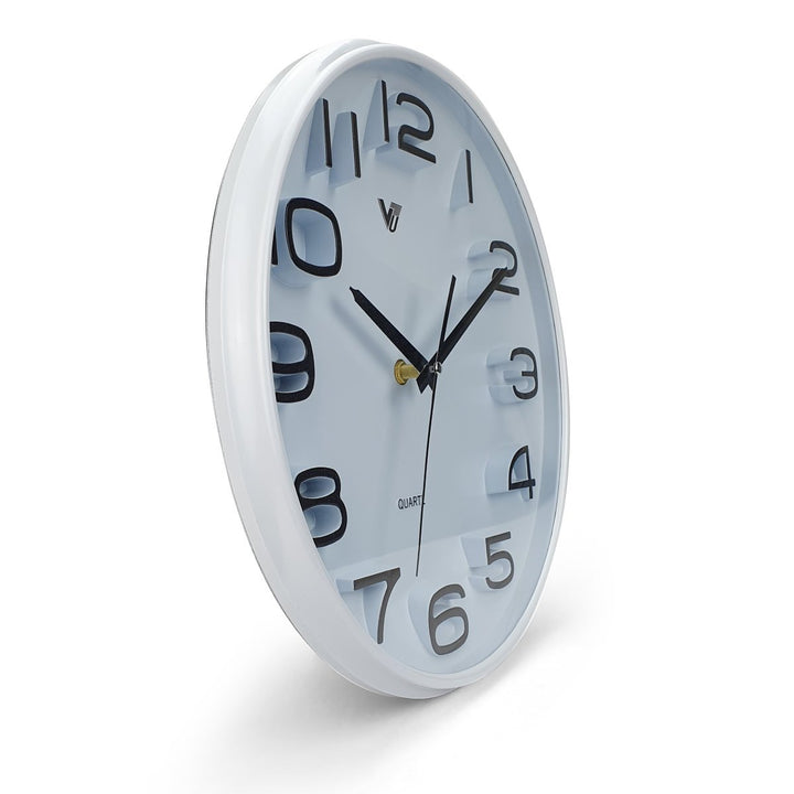 Victory Adelyn 3D Number Wall Clock White 33cm CWH 6711 WHI 2