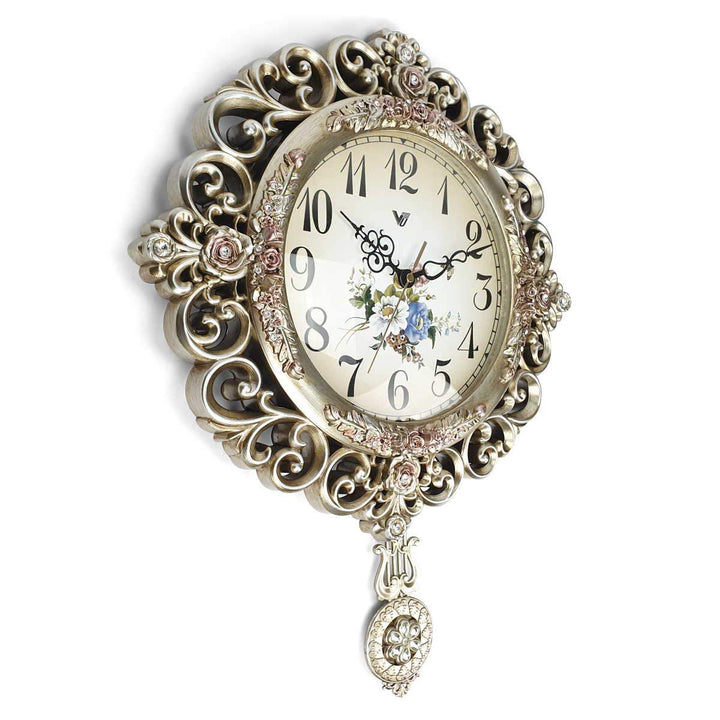 Victory Bernice Pendulum Wall Clock Silver 42cm CSS 247 1