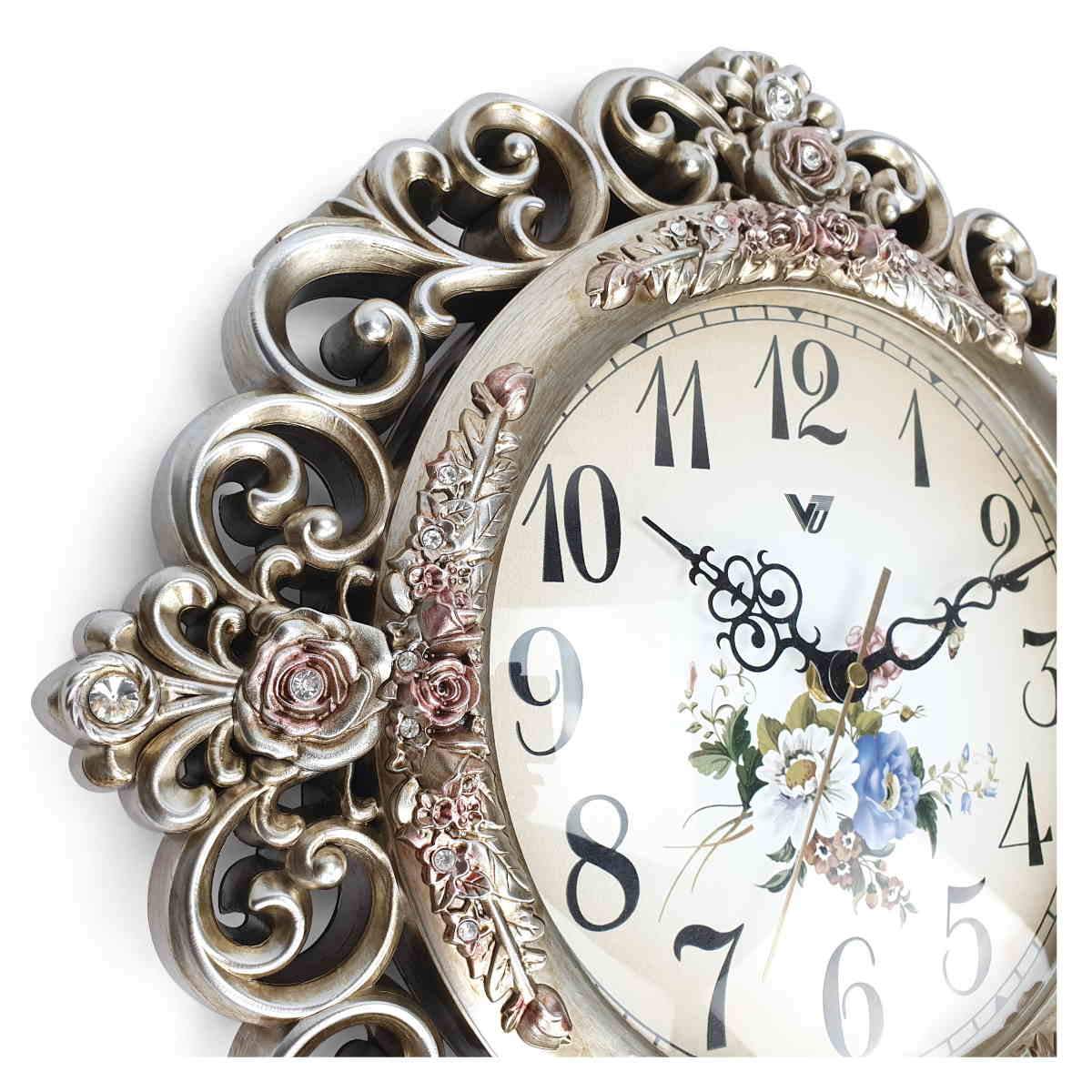 Buy Bernice Pendulum Wall Clock Silver 42cm Online – Oh Clocks