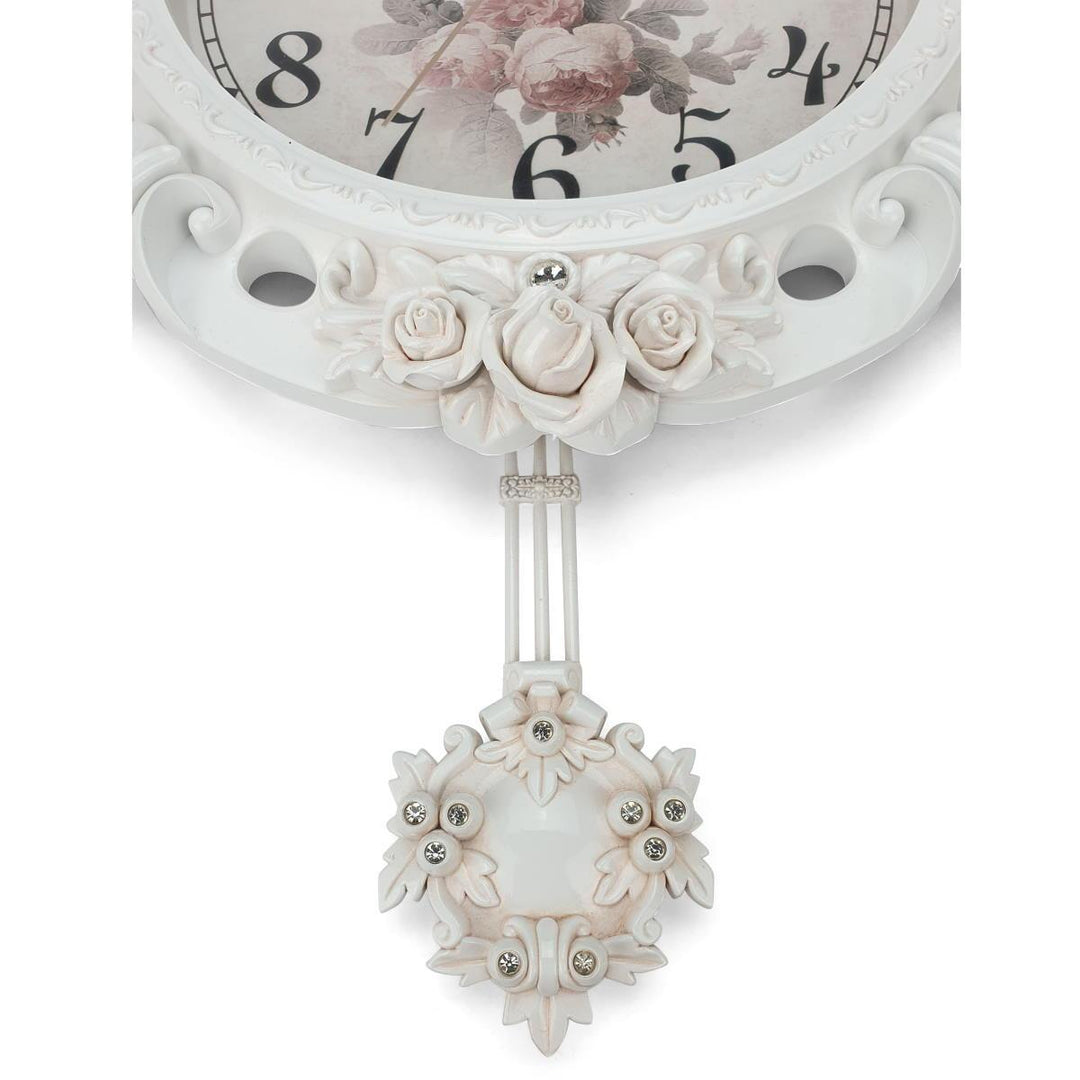 Victory Bronwen Pendulum Wall Clock White 39cm CSS 249 5