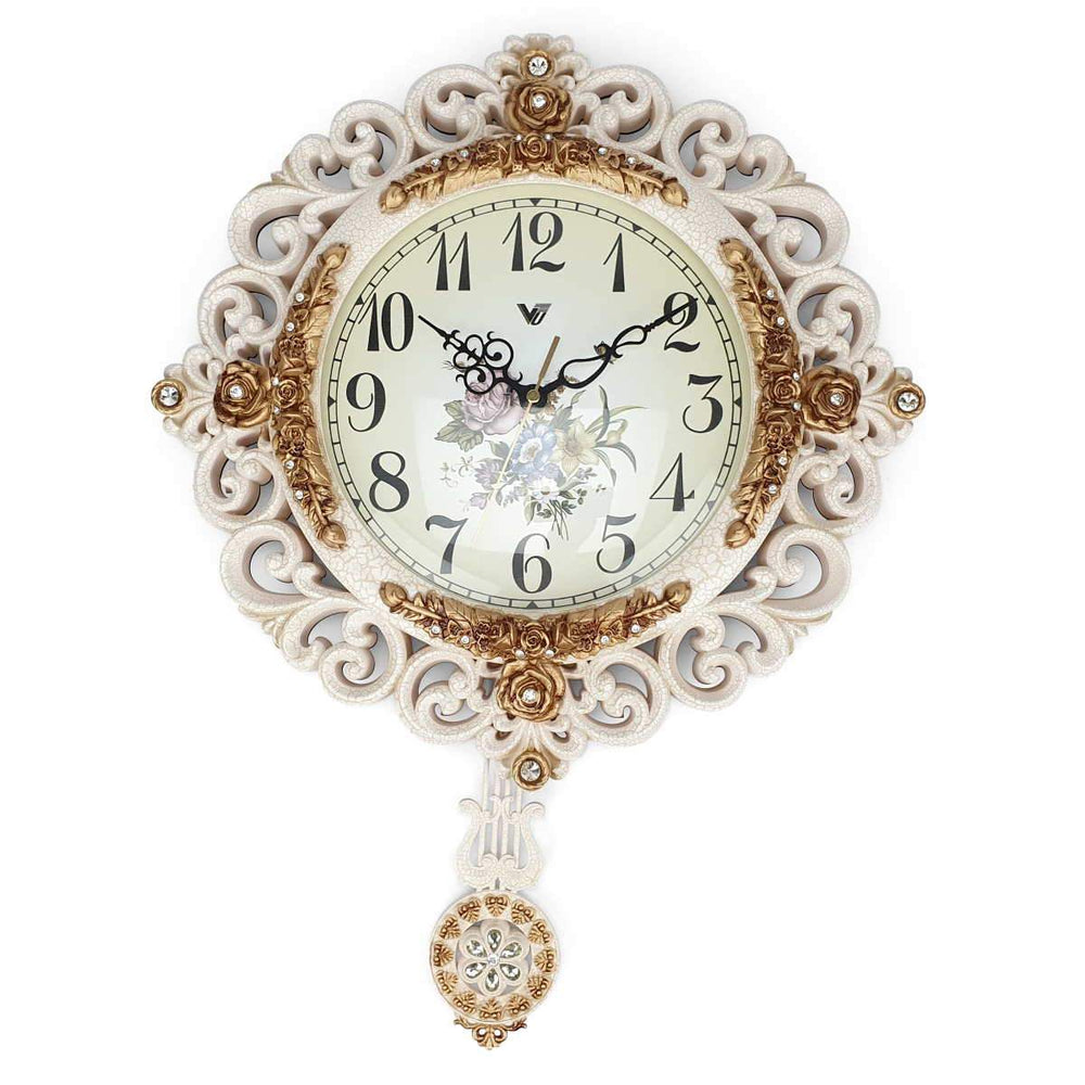 Victory Brynna Pendulum Wall Clock Cream 42cm CSS 248 7