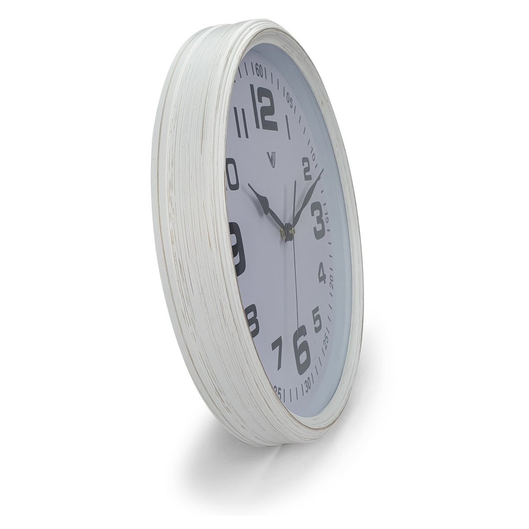 Victory Cassian Wall Clock White 40cm CJH 6203 WHI 2