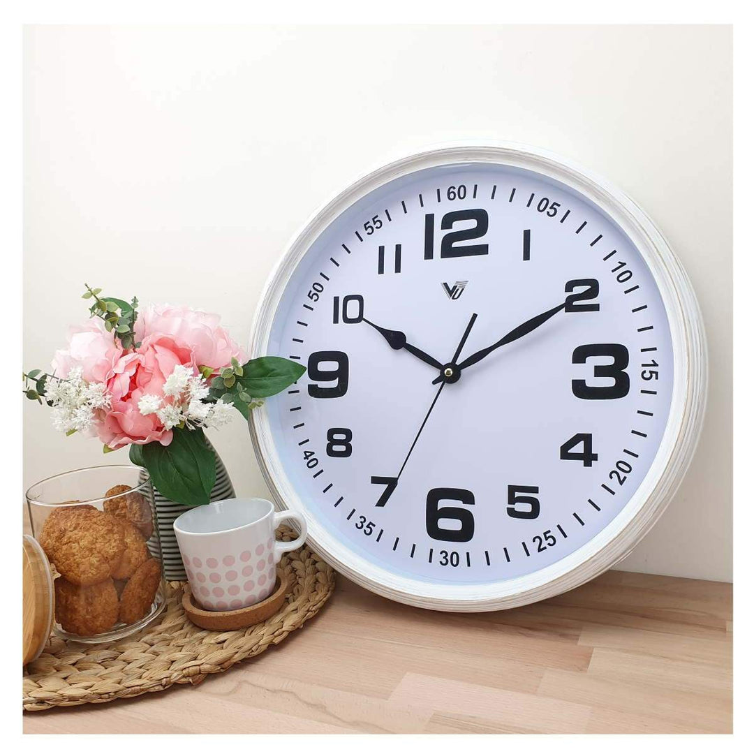 Victory Cassian Wall Clock White 40cm CJH 6203 WHI 5