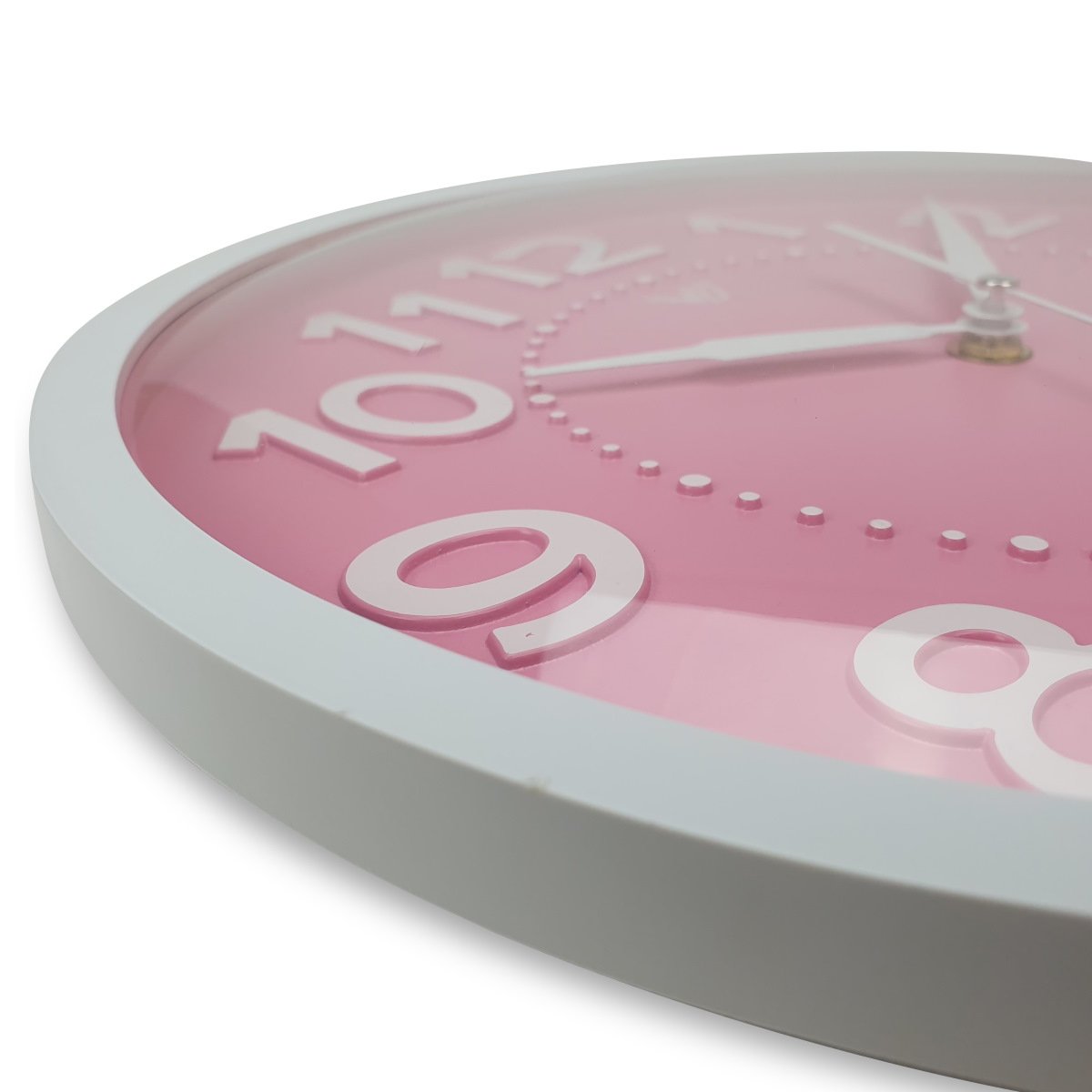 Buy Cayden 3D Numbers Domed Wall Clock Pink 31cm Online – Oh
