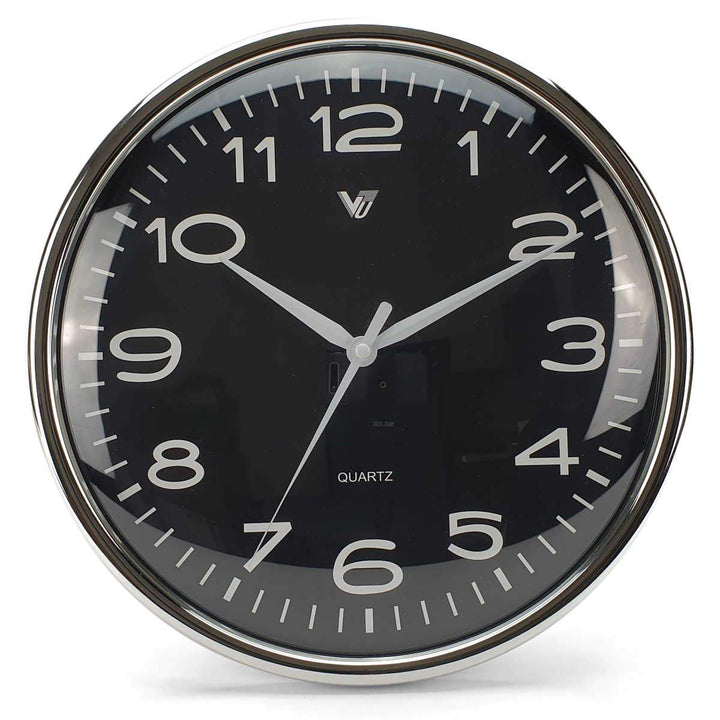 Victory Colson Shiny Frame Domed Face Wall Clock Black 31cm CCL 1065 BLA 3