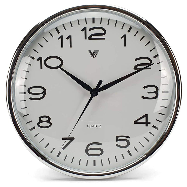 Victory Colson Shiny Frame Domed Face Wall Clock White 31cm CCL 1065 WHI 3