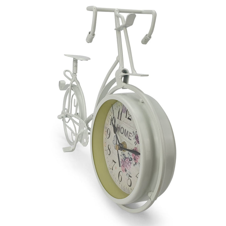 Victory Colton Artistic Metal Bicycle Desk Clock White 34cm TAA 106W 7