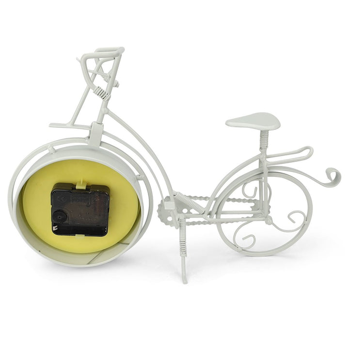 Victory Colton Artistic Metal Bicycle Desk Clock White 34cm TAA 106W 10