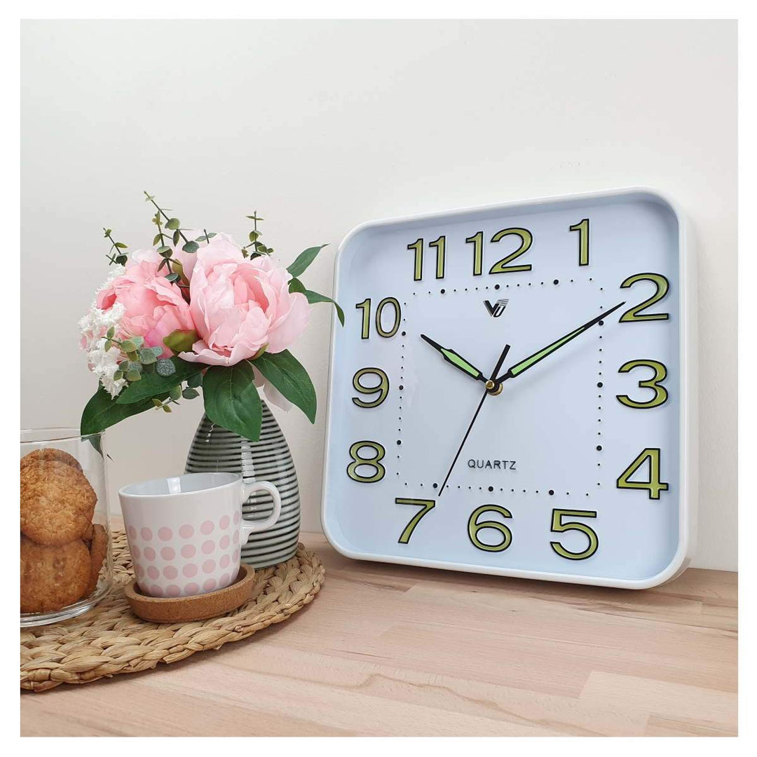 Victory Cordell Glow In The Dark Wall Clock White 30cm CJH 438 6