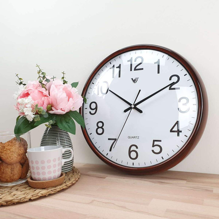 Victory Koen Domed Face Wall Clock Brown 38cm CCJ 2515BR 2