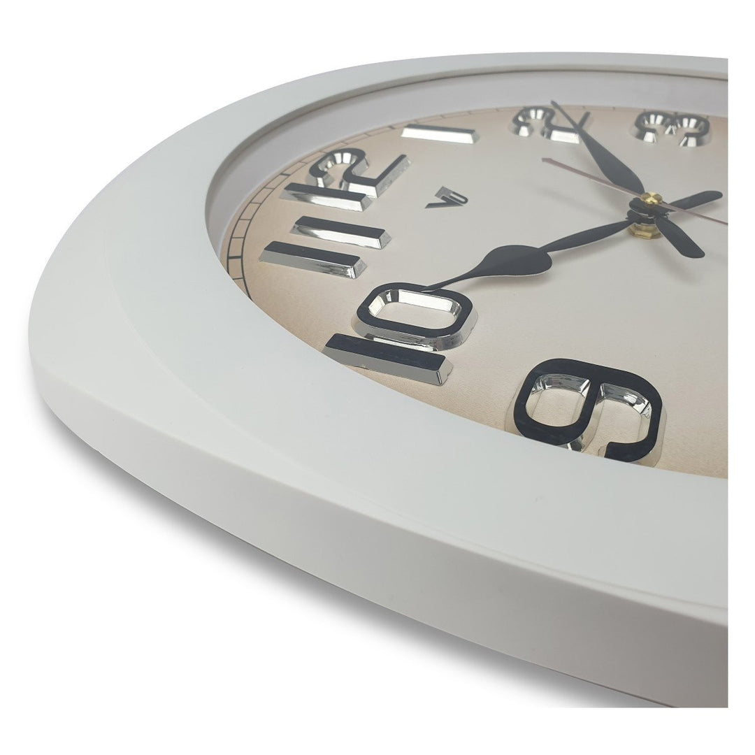 Victory Kolten 3D Number Squarish Wall Clock White 38cm CCJ 2535W 4