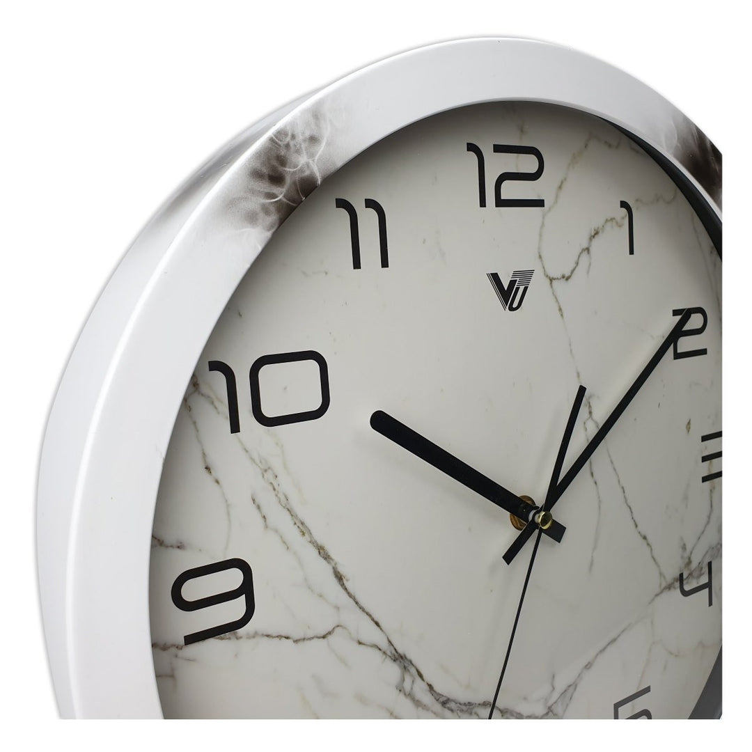 Victory Kurtis Marble Look Wall Clock White 36cm CJH 6303 3