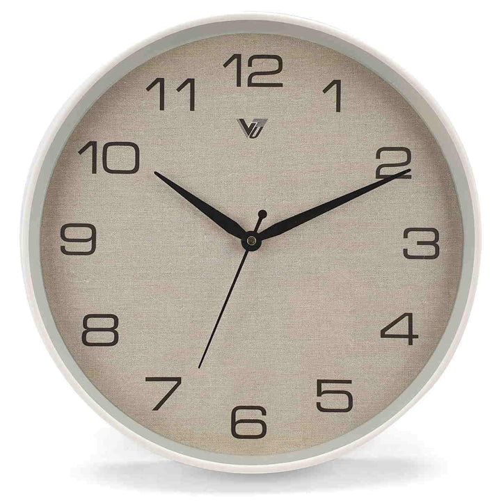 Victory Paloma Fabric Design Wall Clock Cream 30cm CJH 6437 CRE 3